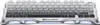 A white and gray mechanical keyboard with RGB lighting. Produktbild-Vorschau