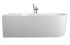 A white freestanding bathtub with a chrome faucet. Produktbild-Vorschau