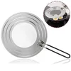 A splatter screen for a frying pan is shown against a white background. A smaller inset image shows the splatter screen in use over a frying pan with eggs. Produktbild-Vorschau