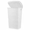 Rattan Wäschekorb 65 Liter mit Klappdeckel - Farbe: Weiß Produktbild-Vorschau 4