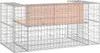 [Home] Gartenbank aus Gabionen 143x71x65,5 cm Massivholz Produktbild-Vorschau 5