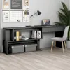 vidaXL Bureau d'angle Gris 200x50x76 cm Bois composite Voir les images du produit 2
