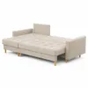 Ecksofa ARCTIC in Beige Stoff MALMO 222 x 90 x 140 cm Produktbild-Vorschau 2