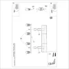 Instructional diagram showing how to assemble and install a light fixture. Produktbild-Vorschau