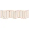 A wooden pet gate with multiple panels and a door, set against a white background. Náhled obrázku produktu