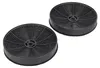 Two black activated carbon filters for a range hood, presented on a white background. Produktbild-Vorschau