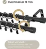 LOFT 360 cm 2-läufige Gardinenstange Schwarz 19 mm aus Produktbild-Vorschau 3
