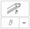 Accessorio ganci Gardinia cornicione a U 20 pz. Anteprima dell’immagine prodotto 2