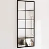 vidaXL Nástěnné zrcadlo 2 ks černé 100x40 cm kovové Náhled obrázku produktu 2