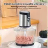 AIORBER Robot de cuisine 4 vitesses avec bol en verre, Voir les images du produit 5