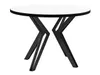 Table à manger ronde extensible HILLSBORO – noir / blanc Voir les images du produit 5