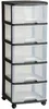 Regálek se Šuplíky černý 5x20, šířka 37 cm Náhled obrázku produktu 1