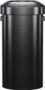A black cylindrical trash can with a lid. Podgląd zdjęcia produktu