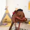 Relaxdays – konik na patyku z dźwiękiem, dla dzieci, plusz Podgląd zdjęcia produktu 2