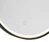 Badezimmerspiegel Schwarz 50 cm inkl  LED 3 Stufen Dimmbar Produktbild-Vorschau 4
