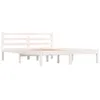 vidaXL Massivholzbett Kiefer 140x190 cm Weiß Produktbild-Vorschau 3