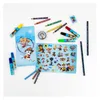 A collection of Paw Patrol themed stationery items, including pencils, markers, stickers, and a notebook, laid out on a white background. Produktbild-Vorschau