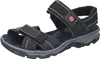 Rieker Damen Echtleder Sandalette schwarz, Damen:38 EU Produktbild-Vorschau 2