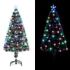 vidaXL Sapin de Noël avec éclairage et support 120 cm fibre Voir les images du produit 1