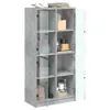 Highboard mit Türen Betongrau 68x37x142 cm Holzwerkstoff Produktbild-Vorschau 4