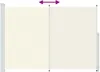 vidaXL Seitenmarkise Ausziehbar 200x300 cm Creme Produktbild-Vorschau 7