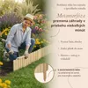 Floranica drevený okraj záhona 10 x 200 cm prírodný obruba Náhľad obrázku produktu 5