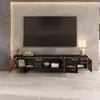 Lowboard ARTO 184 cm, Schwarz/Kastanie Finish – moderne TV Produktbild-Vorschau 3