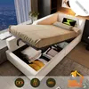 MODFU Lit Coffre 90 x 190 cm - Lit Ado et Lit Rembourré Voir les images du produit 1
