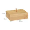 Relaxdays Aufbewahrungsbox mit Deckel, Bambus Kasten, Deko, Produktbild-Vorschau 4