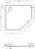 Mexen Flow Fünfeck-Duschwanne Slim Links 100 x 90 cm, Weiß Produktbild-Vorschau 6