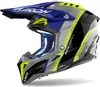 Airoh Aviator 3 Hima Motocross Helm, blau/gelb, L (59/60) Produktbild-Vorschau 1