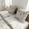 Nanette Renforcé Bettwäsche - Blumen und Blätter, beige  Produktbild-Vorschau 3