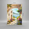 Bilder auf glas - Einteilig - Haus Santorini Blumen - Produktbild-Vorschau 3