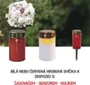 LED hřbitovní svíčka červená, 2x C, venkovní i vnitřní, teplá bílá, senzor Náhled obrázku produktu