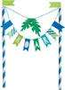 Dinosaurier blau & grün Kuchendeko Produktbild-Vorschau 2