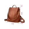 Multi-Pocket Vintage Backpack Rucksack aus weichem Leder Produktbild-Vorschau 3