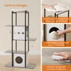A collage showing a cat tree and close-ups of its features, highlighting ease of cleaning. Náhled obrázku produktu