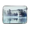 MuchoWow® Laptop Hülle 13 Zoll Nebel - Wald - Grün Produktbild-Vorschau 1