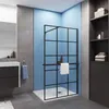AICA 90x200cm 8mm NANO Glas Walk In Schwarz Duschwand mit Produktbild-Vorschau 1