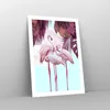Poster - Poster ohne Rahmen - Flamingos Palmen Mond - 50x70 Produktbild-Vorschau 7