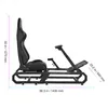 Side view of a black racing gaming chair and cockpit with dimensions shown. Anteprima dell’immagine prodotto