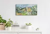 Leinwand Uhr Küche Wohnzimmer Bild Geräuschlos 60x30 Häuser Produktbild-Vorschau 3
