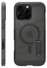 A side view and back view of a black iPhone case with a kickstand. Produktbild-Vorschau