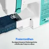 Close-up of a sewing machine with denim fabric being sewn. Produktbild-Vorschau