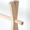 Wieszak stojący na ubrania drewniany 80,5x30x100 cm Podgląd zdjęcia produktu 7
