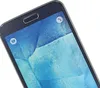 Close-up of the top part of a smartphone screen, showing a blue abstract wallpaper and icons for camera and phone. Produktbild-Vorschau