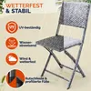 CASARIA® Polyrattan Klappstuhl 2er Set Anthrazit leicht Produktbild-Vorschau 5