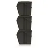 3er Set recycelter schwarzer Mülleimer 25 L SORTI BOX Produktbild-Vorschau 2