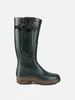 A single green rubber boot is shown against a white background. Produktbild-Vorschau