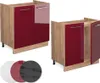 Spülenunterschrank Vicco Fame-Line Bordeaux Hochglanz 80 cm Produktbild-Vorschau 6